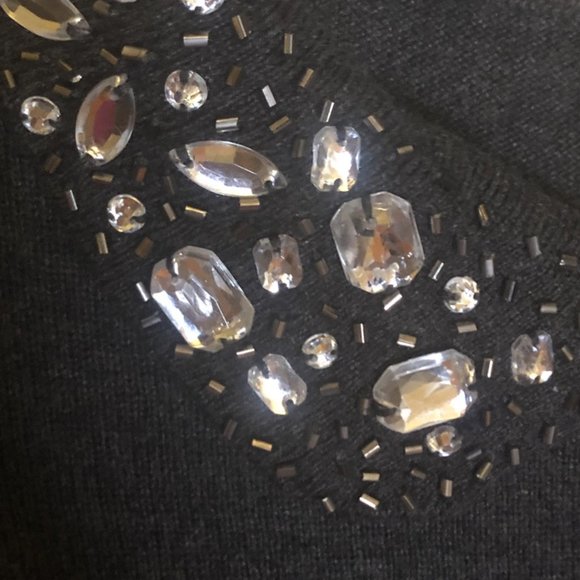 Loft Outlet- Rhinestone Collared- Sweater - Picture 4 of 8